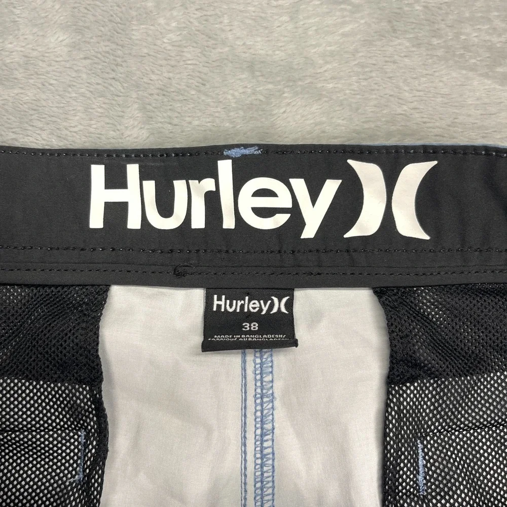 Hurley Shorts Mens 38 Gray Mesh Lined Stretch Board Surf Surfing Slash Pocket